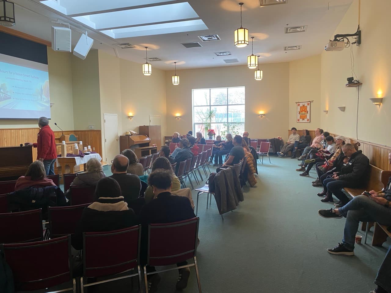 Oakcrest community members at a neighbourhood advocacy event